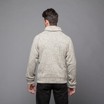 Edward Zip-Up Shawl Collar Sweater (M)