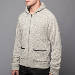 Edward Zip-Up Shawl Collar Sweater (M)