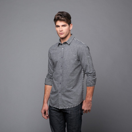 Chapman Stripe Shirt // Grey (S)