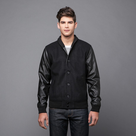 Tennant Button Up Bomber + Leather Sleeves (XL)