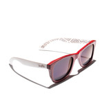 Buffalo Sunglasses // Red + White Bamboo