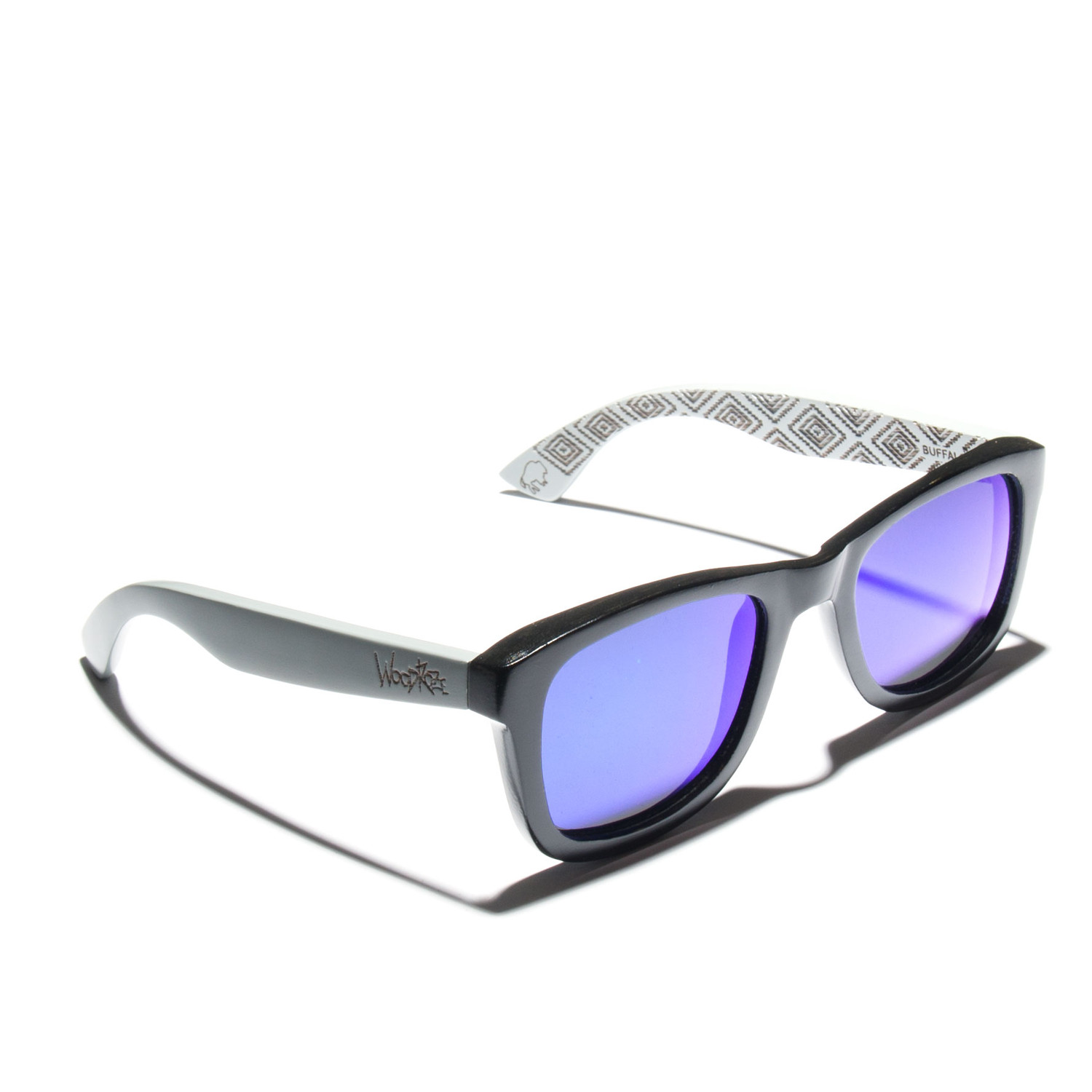 Buffalo Sunglasses // Black + Grey Bamboo Woodroze Sunglasses Touch