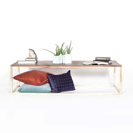 Walnut railcar    coffee table medium