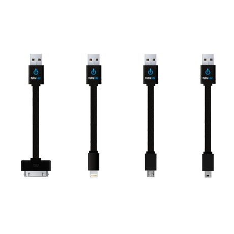 CableLinx Value Pack // 4 USB Charge + Sync Cables (Black)