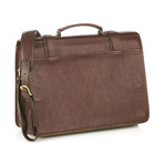 Double Compartment Briefcase with Laptop Insert (Black)