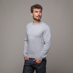 Merino + Cashmere Crewneck // Light Grey (XL)
