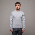 Merino + Cashmere Crewneck // Light Grey (XL)