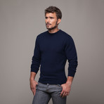 Merino + Cashmere Crewneck // Dark Blue (2XL)