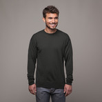 Merino + Cashmere Crewneck // Dark Green (2XL)