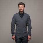 Cashmere V-Neck // Dark Grey (L)