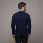 Merino Wool V-Neck // Dark Blue (XL)
