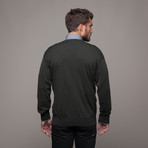 Merino Wool V-Neck // Dark Green (L)