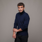 Merino Wool Rollneck // Dark Blue (XL)