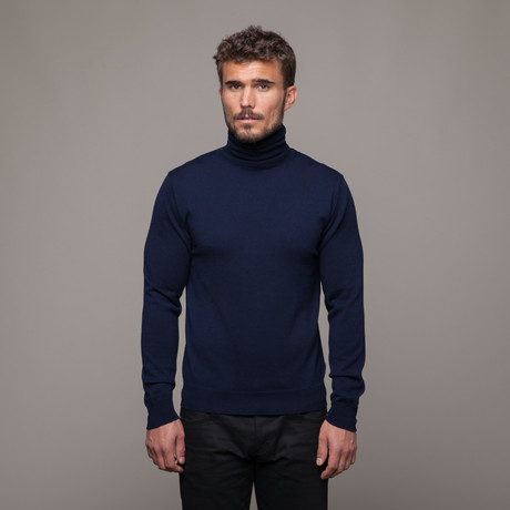 Merino Wool Rollneck // Dark Blue (S)