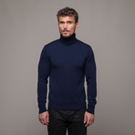 Merino Wool Rollneck // Dark Blue (XL)