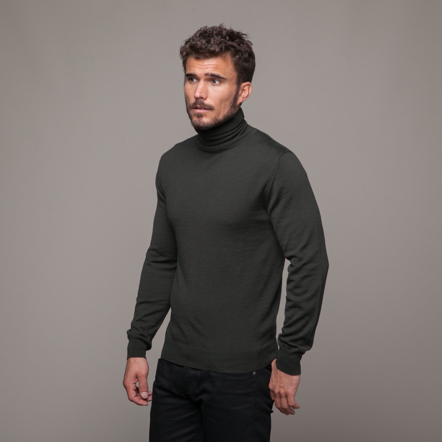 Merino Wool Rollneck // Dark Green (S) - UNEETO Cashmere - Touch of Modern