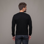 Merino + Cashmere Cardigan // Black (L)