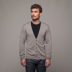 Merino + Cashmere Cardigan // Beige (XL)