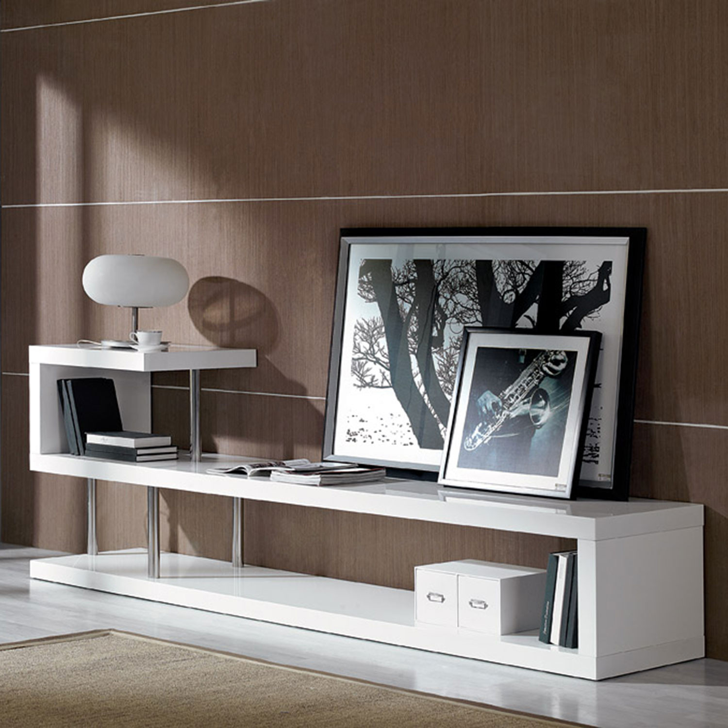 WIN 5 Lacquer TV Stand // White - VIG Furniture - Touch of ...