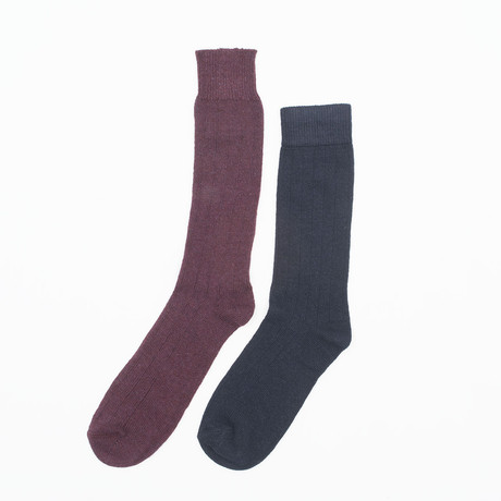 Cashmere Sock Pack // Navy + Burgundy