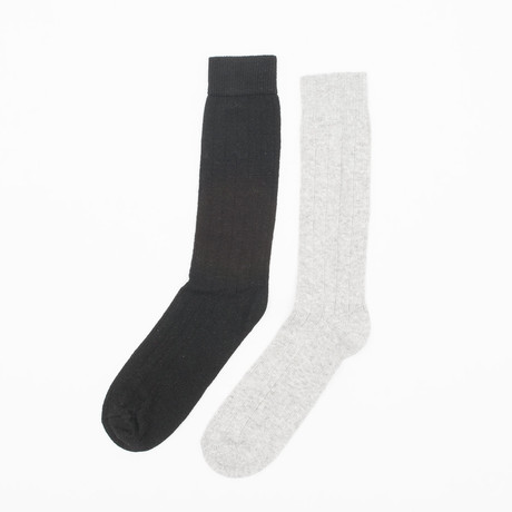 Cashmere Sock Pack // Black + Grey