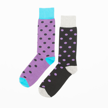 Purple Dot Sock Pack // 2 Pack