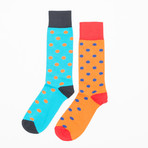 Orange Dot Sock Pack // 2 Pack