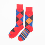 Red Argyle Sock Pack // 2 Pack