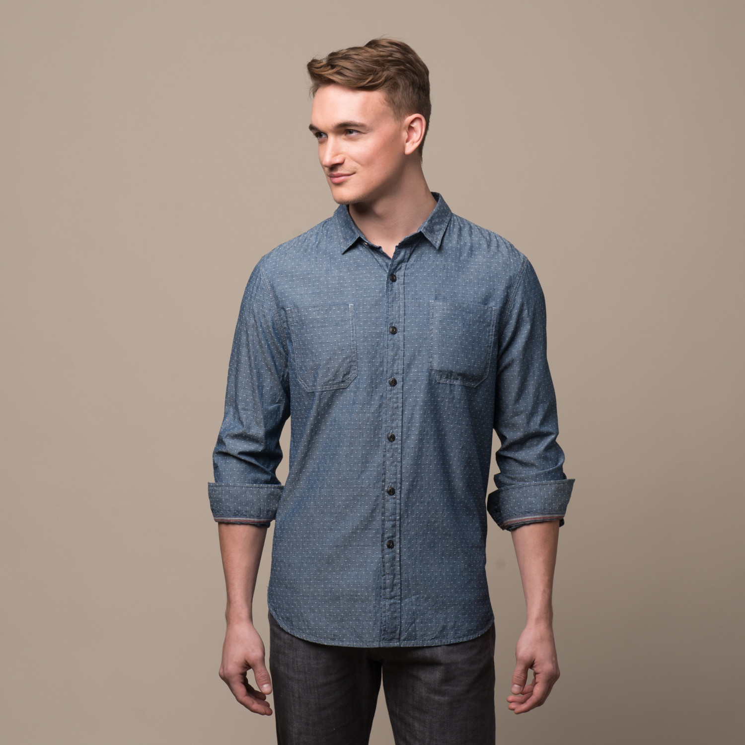 Dobby Chambray Work Shirt (XS) - JACHS NY - Touch of Modern