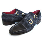 Suede Captoe Double Monkstrap (Euro: 46)