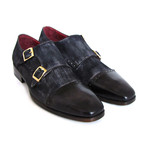 Suede Captoe Double Monkstrap (Euro: 46)