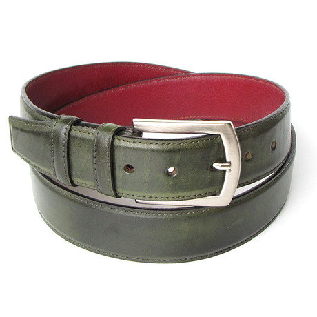 Crocodile Embossed Calfskin Belt // Green (S)