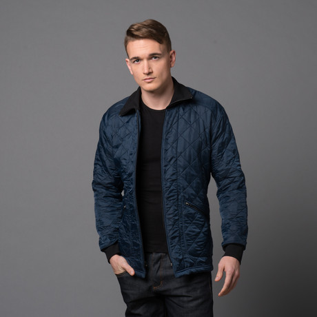 Garage Quilted Jacket // Navy (S)