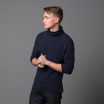 Nigel Kimono Sleeve Turtleneck // Navy (M)