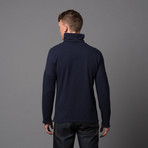 Nigel Kimono Sleeve Turtleneck // Navy (M)