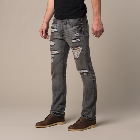 St Guy Straight Fit Jeans // Grey (34WX32L)