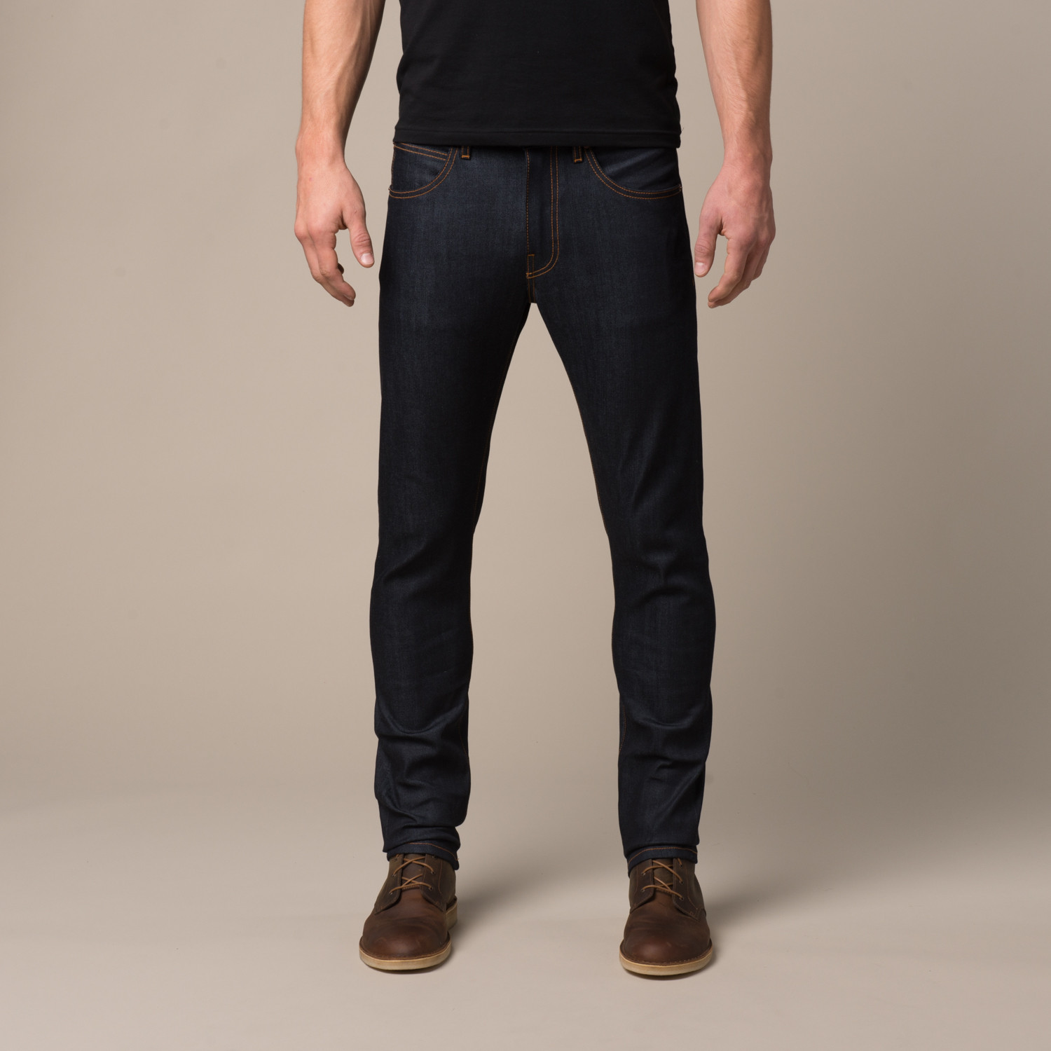 Sync Denim // Brawn Guy Slim Fit Jeans // Dark Indigo Solid (32WX32L ...