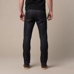 Sync Denim // Brawn Guy Slim Fit Jeans // Dark Indigo Solid (34WX32L)
