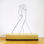 Wire Sculpture // Hands Clasped