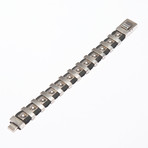 Eta Leather + Metal Bracelet // Black (7"L)