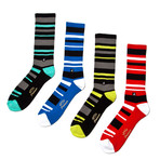 Solid Stripes Sock Combo // Set of 4