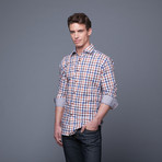 Gingham Shirt // Blue + Orange  (US: 16.5/32-33)