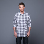 Large Check Shirt // Grey + White  (US: 15.5/34-35)