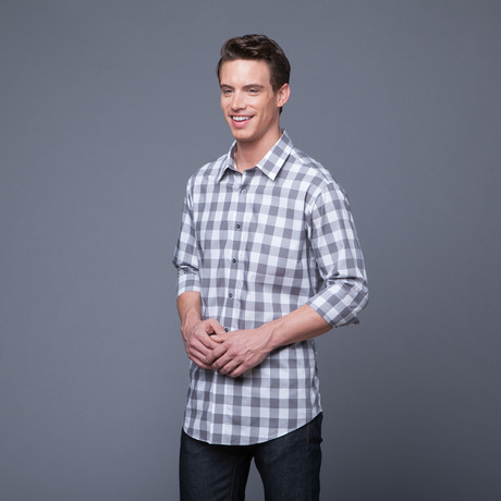 Large Check Shirt // Grey + White  (US: 14.5/32-33)