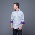 Grid Shirt // Blue + Purple  (US: 15.5/34-35)