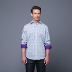Grid Shirt // Blue + Purple  (US: 15.5/34-35)