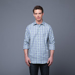 Gingham Shirt // Navy + Green (US: 15/32-33)