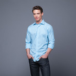 Gingham Shirt // Aqua (US: 16/34-35)