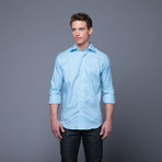 Gingham Shirt // Aqua (US: 16/34-35)