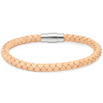 Braided Leather Bracelet (White)